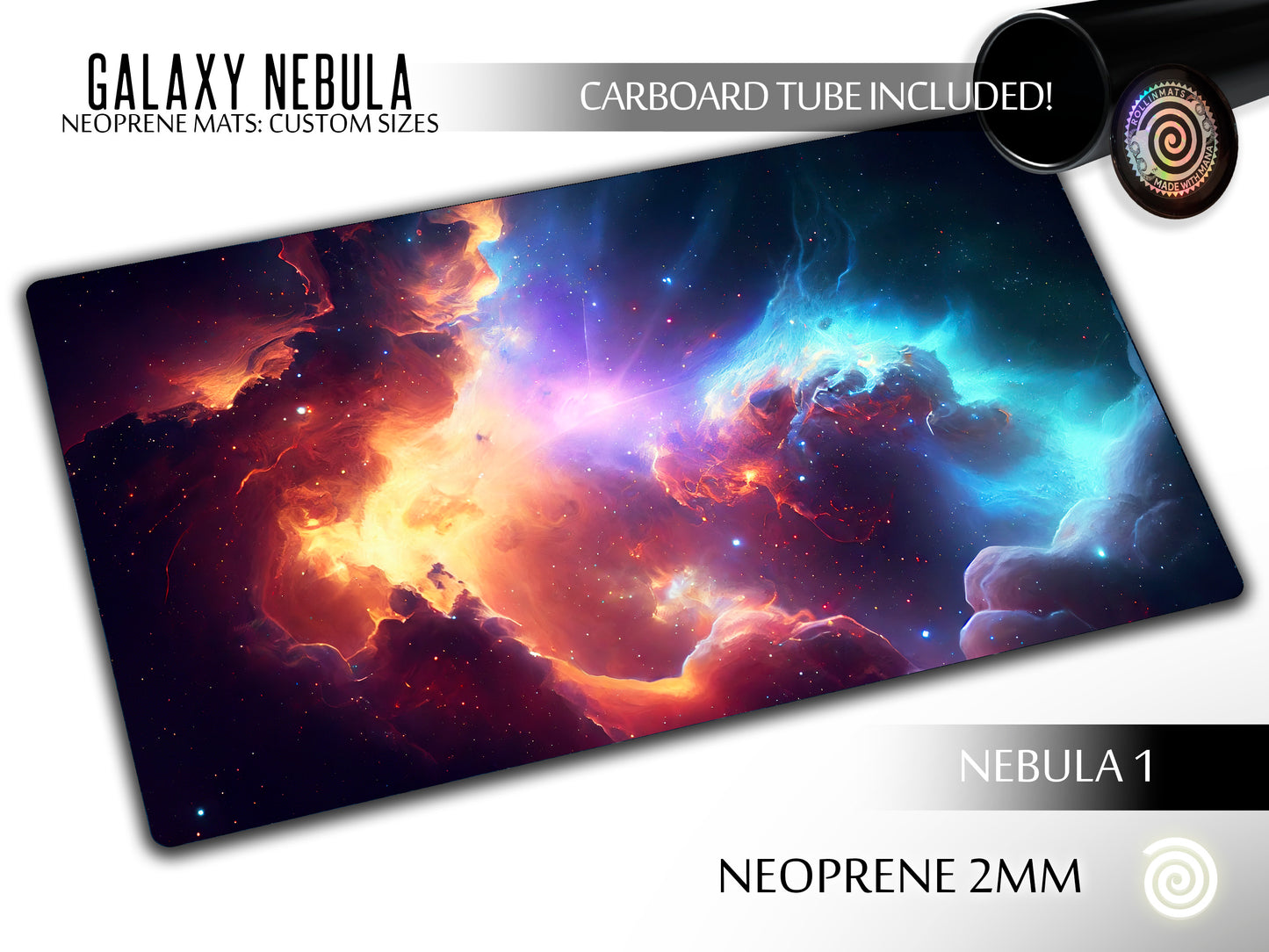 Galaxy Nebula 1  Neoprene mats Custom Sizes