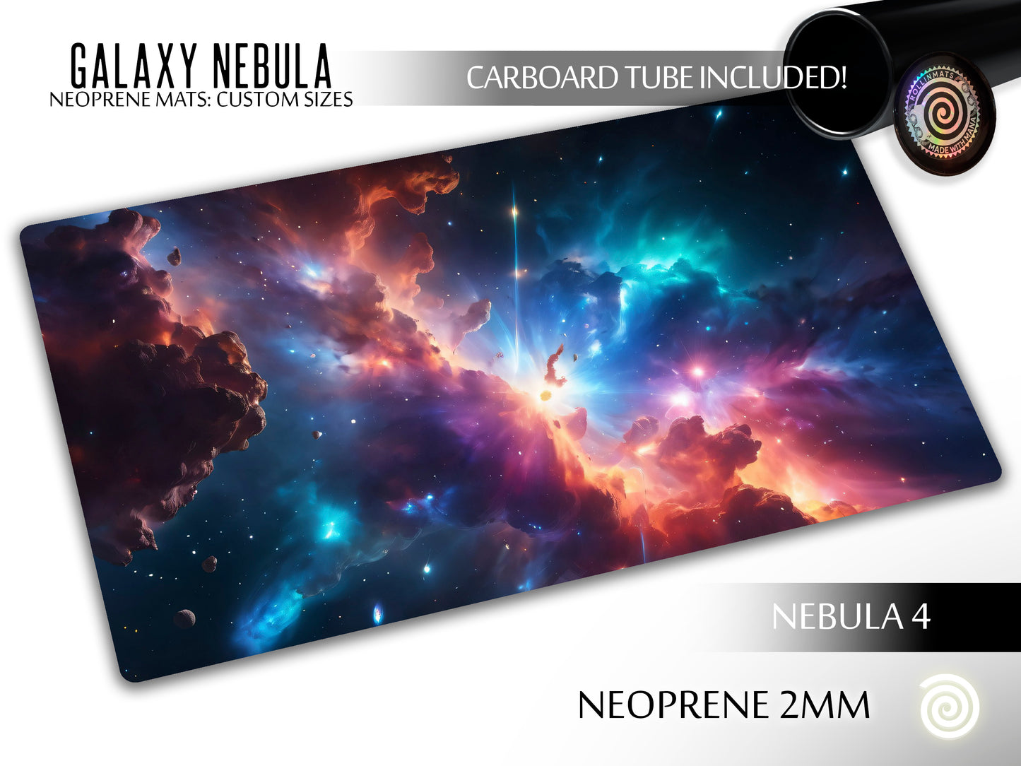 Galaxy Nebula 4  Neoprene mats Custom Sizes