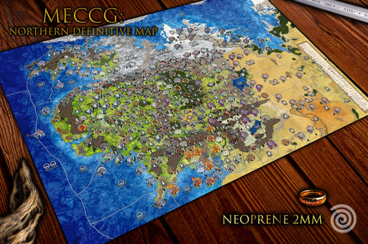 MECCG compatible Gamemat -  (Middle- Earth Northern Waste Definitive Map)