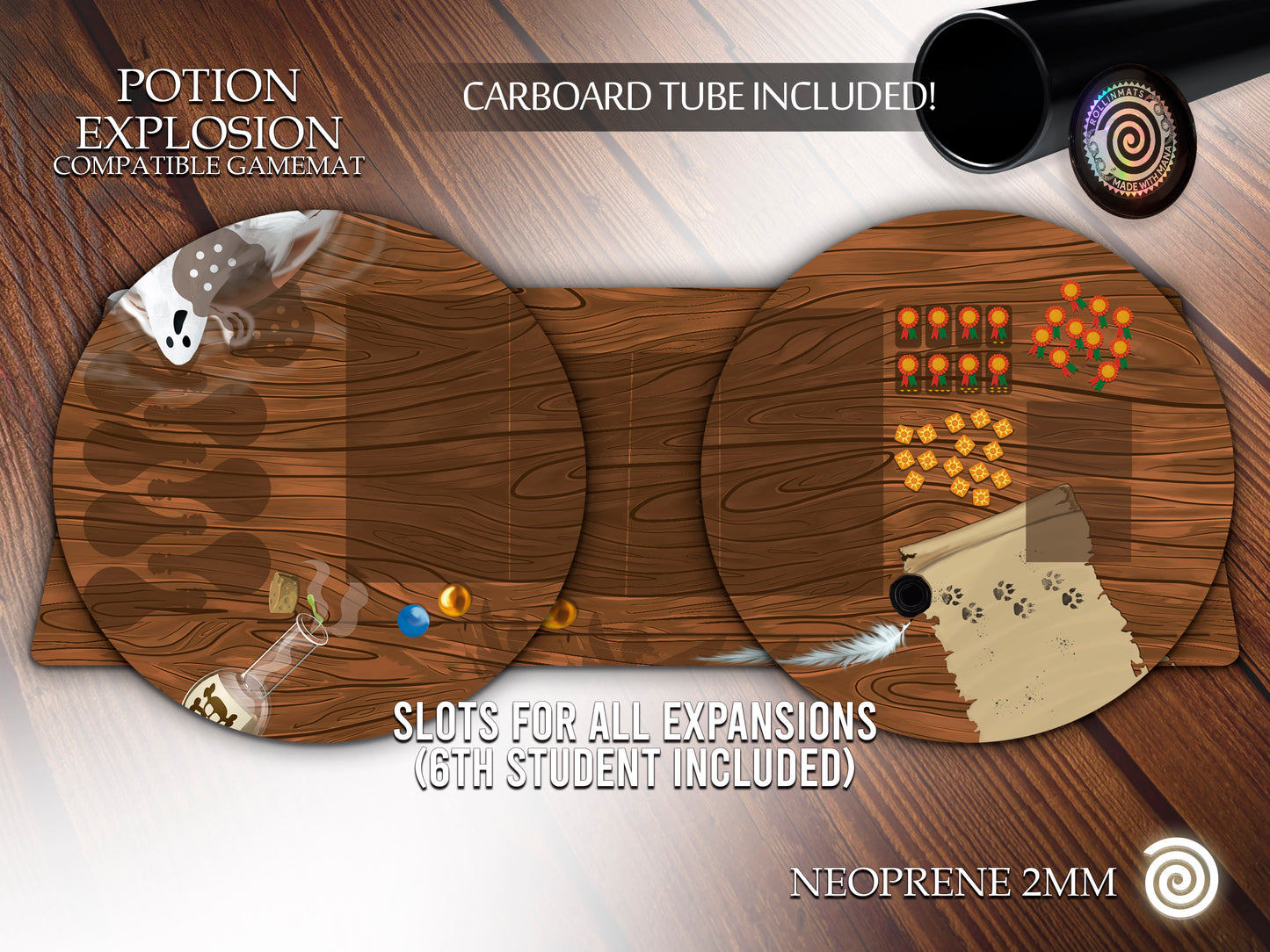 Potion Explosion compatible Playmat - (All expansions included)