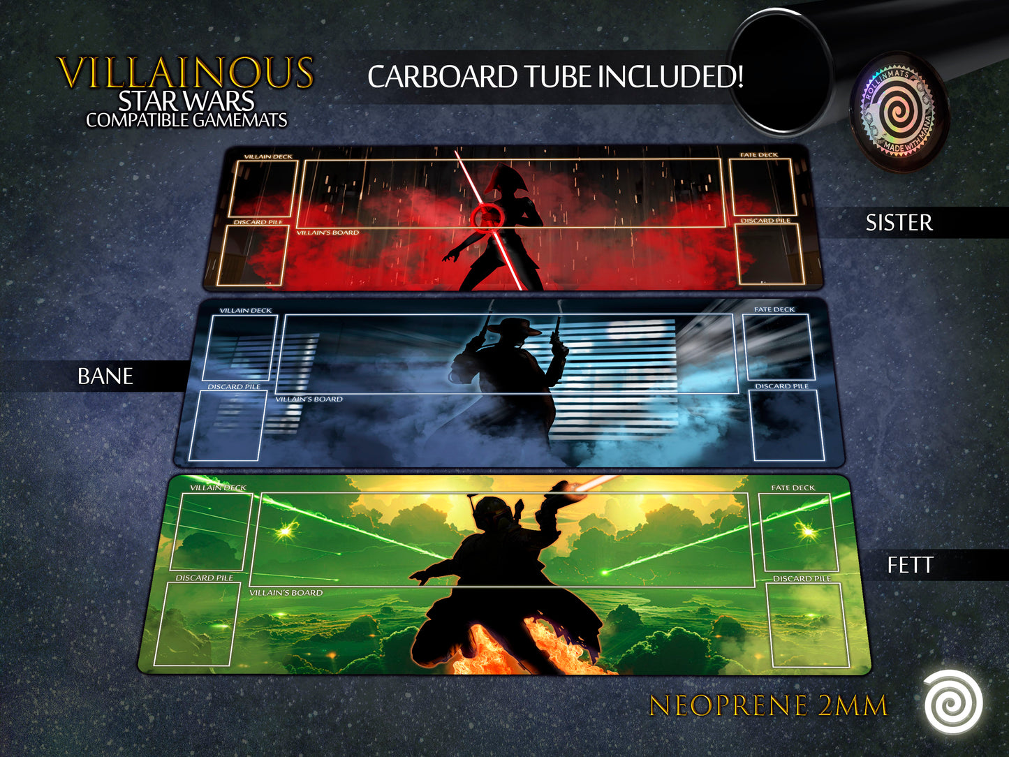 Villainous Star Wars compatible Playmats