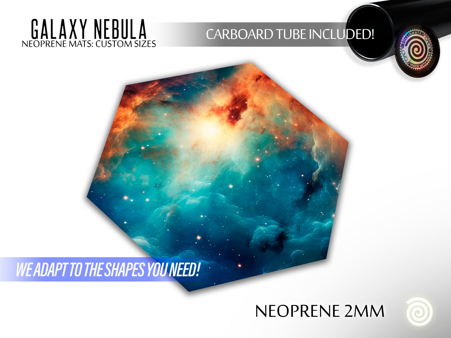 Galaxy Nebula 1  Neoprene mats Custom Sizes