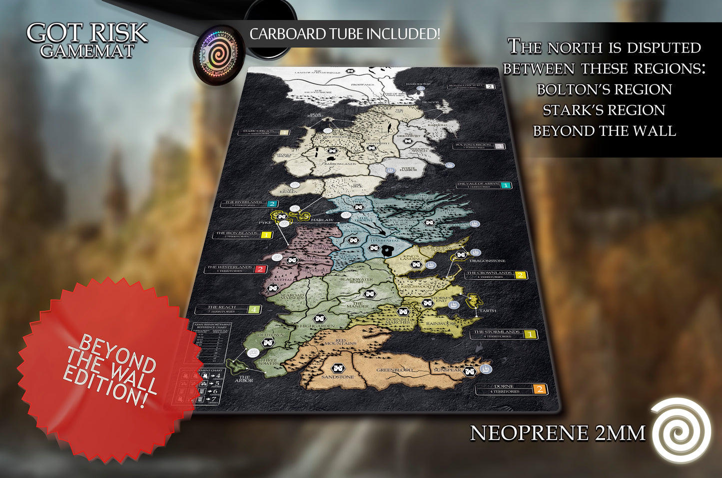RISK: Game Of Thrones compatible Gamemats