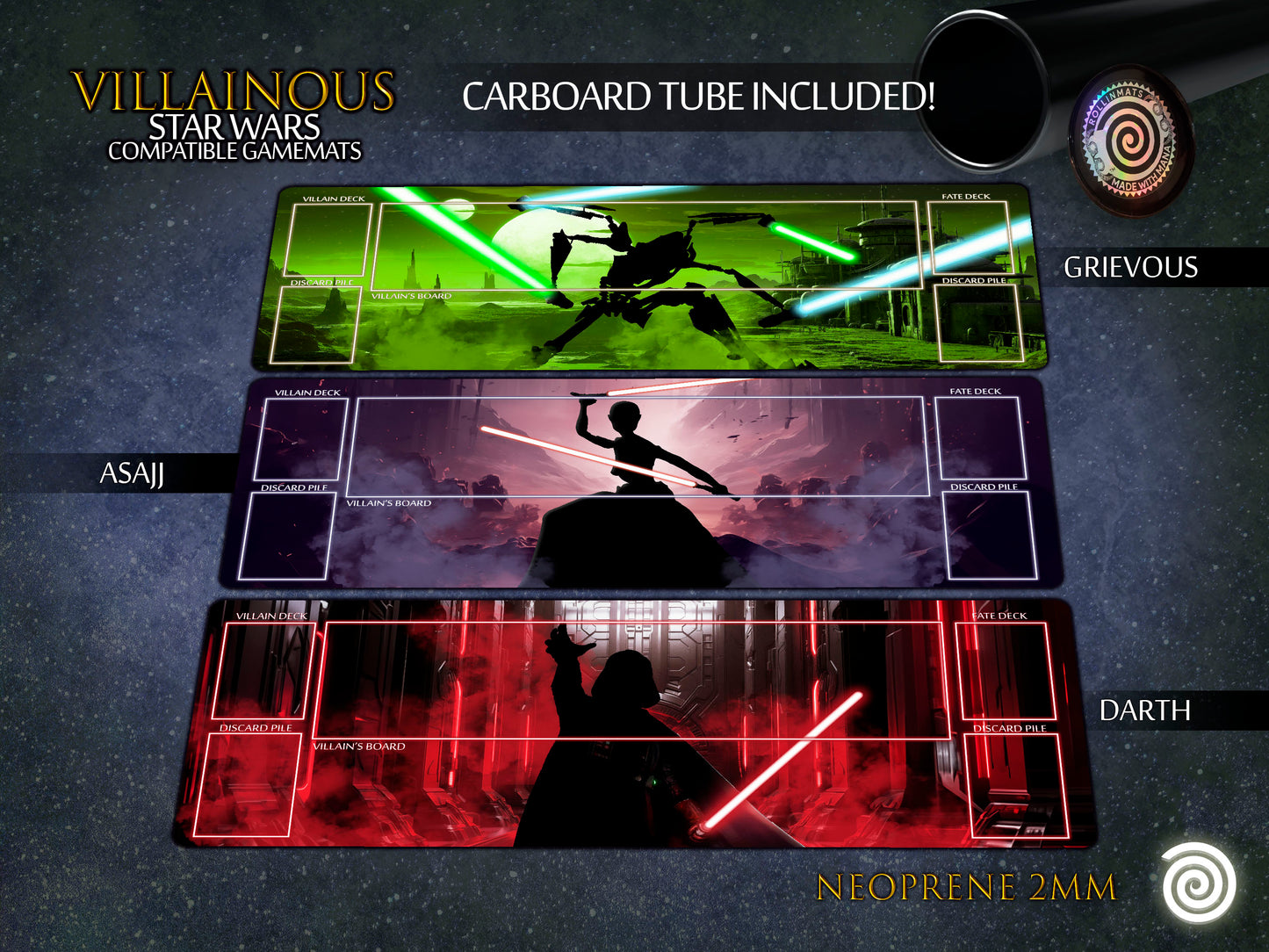 Villainous Star Wars compatible Playmats