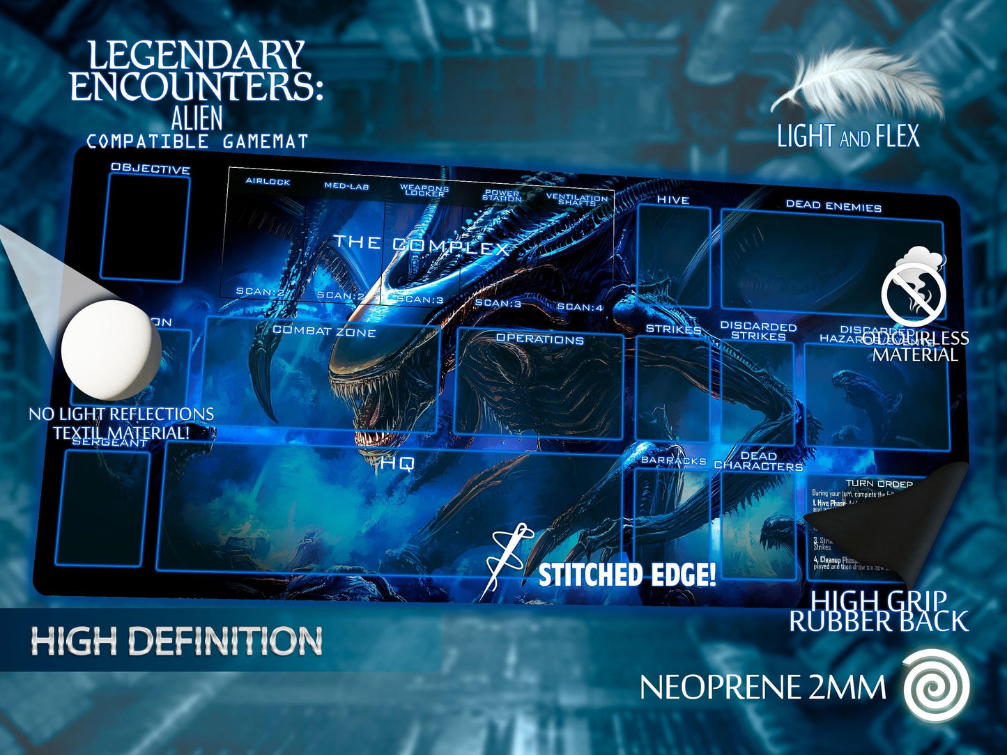 Playmat Legendary Encounters: ALIEN DBG Expansion Compatible Gamemat