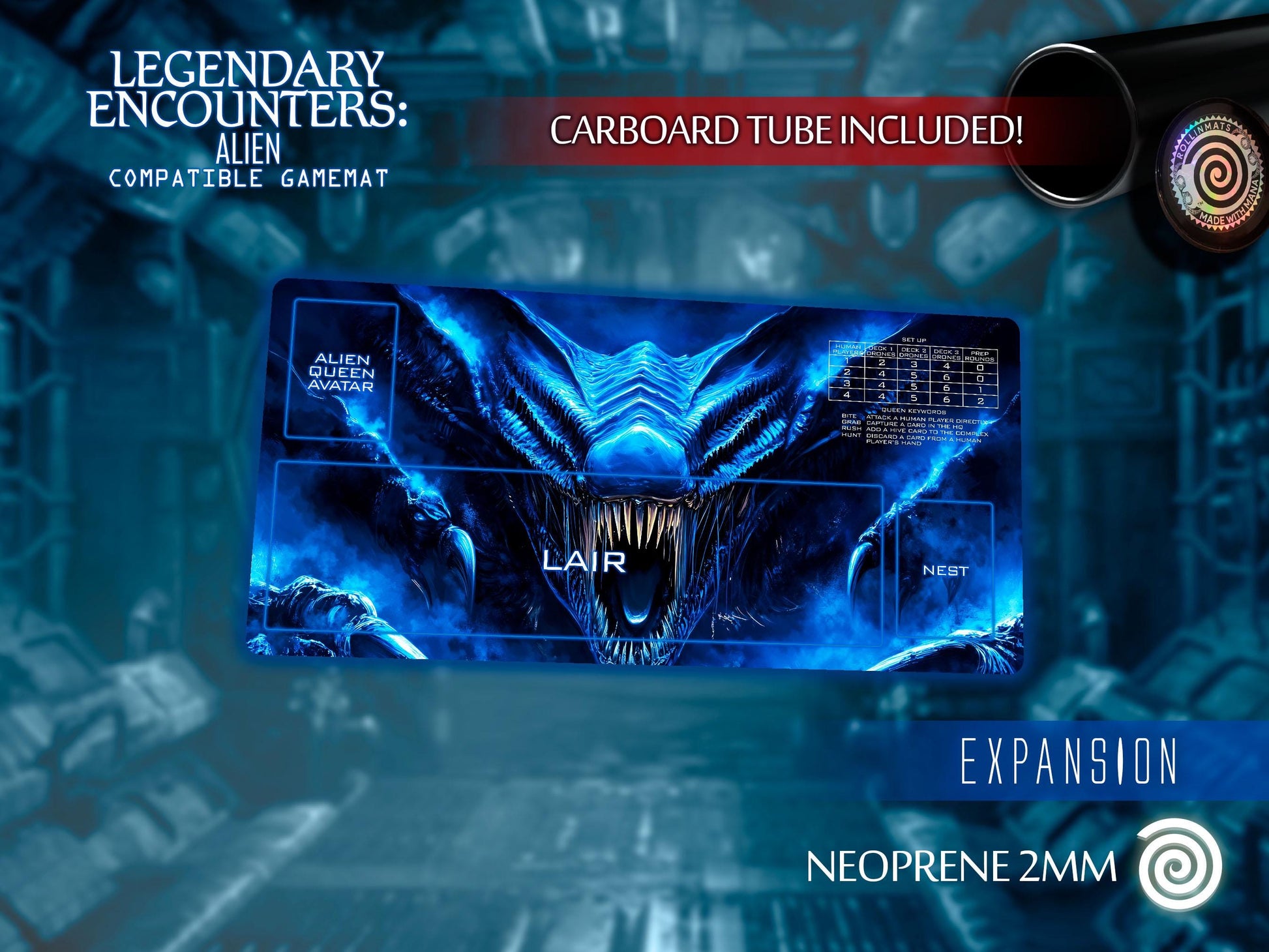 Playmat Legendary Encounters: ALIEN DBG Expansion Compatible Gamemat