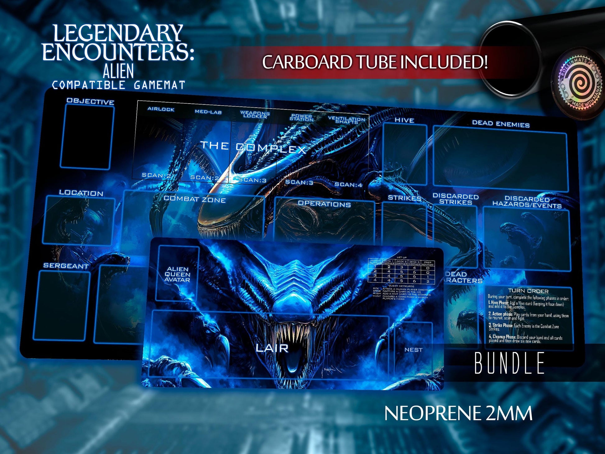 Playmat Legendary Encounters: ALIEN DBG Expansion Compatible Gamemat