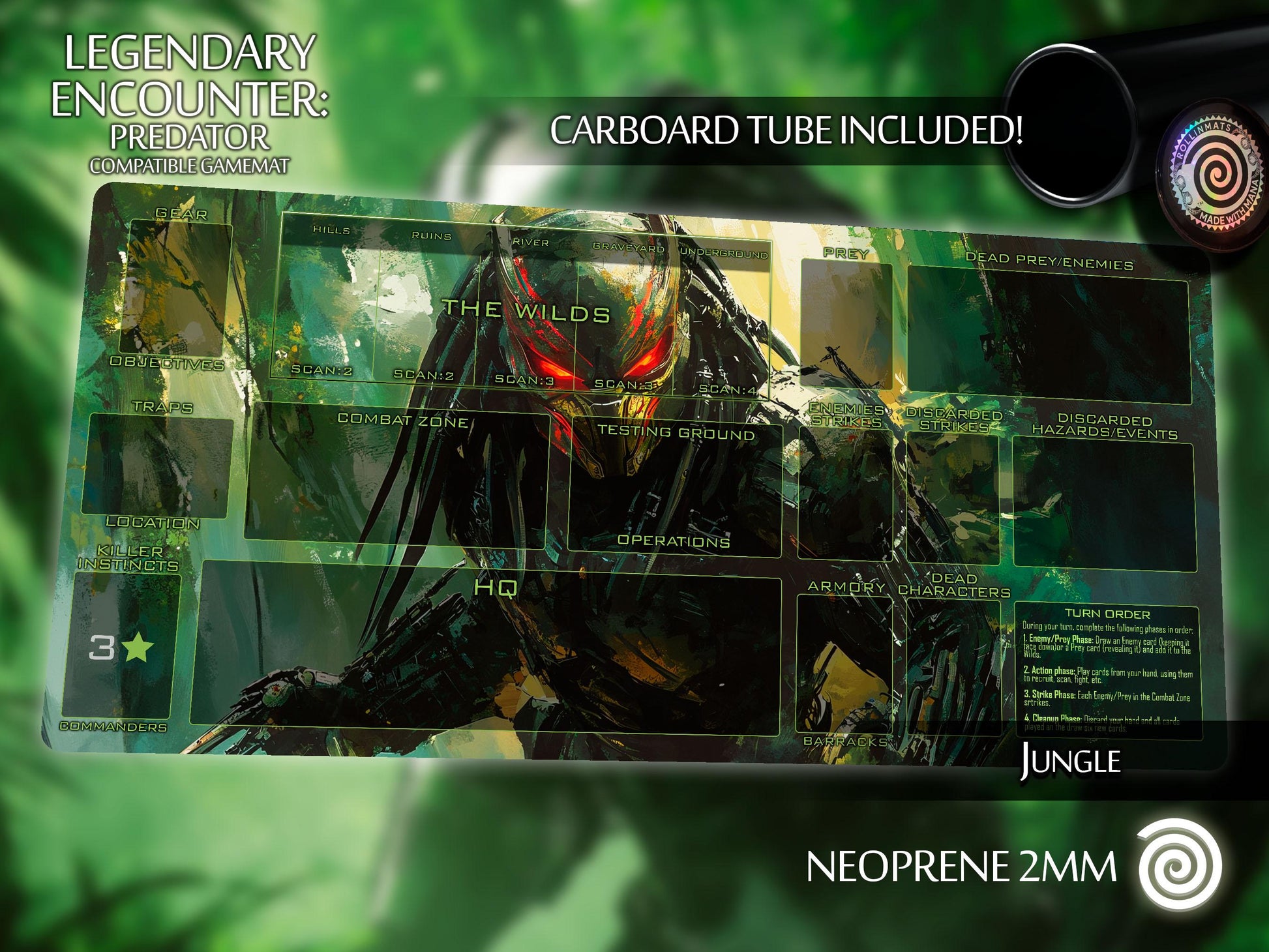 Playmat Legendary Encounter: Predator Compatible Gamemat