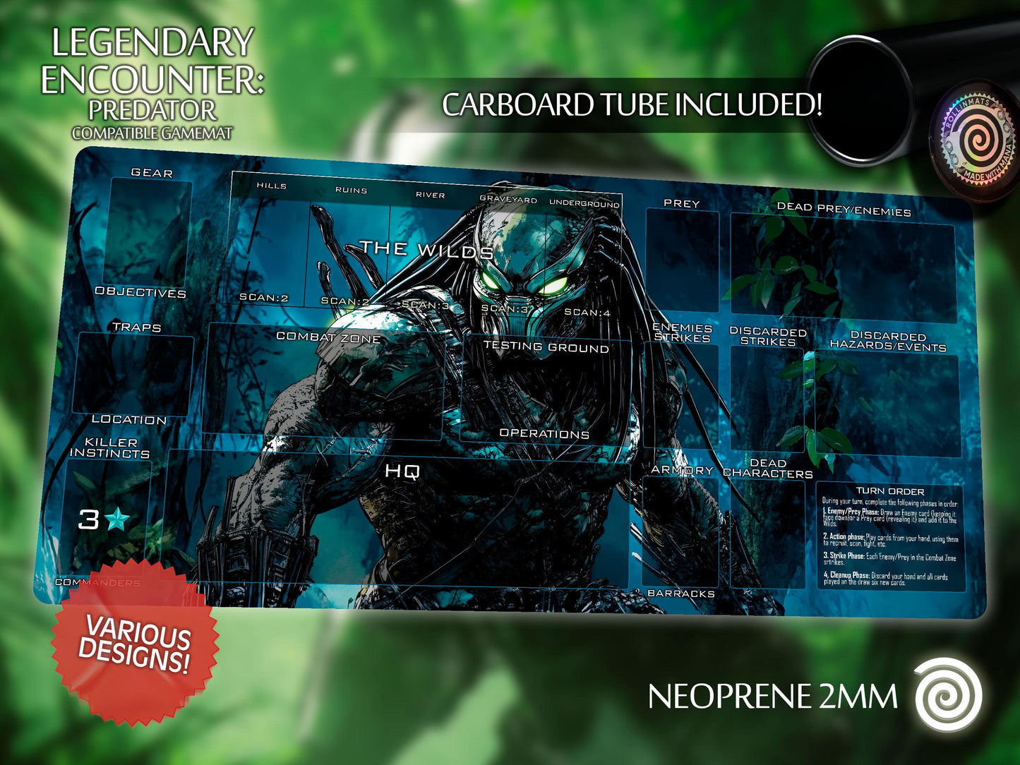 Playmat Legendary Encounter: Predator Compatible Gamemat