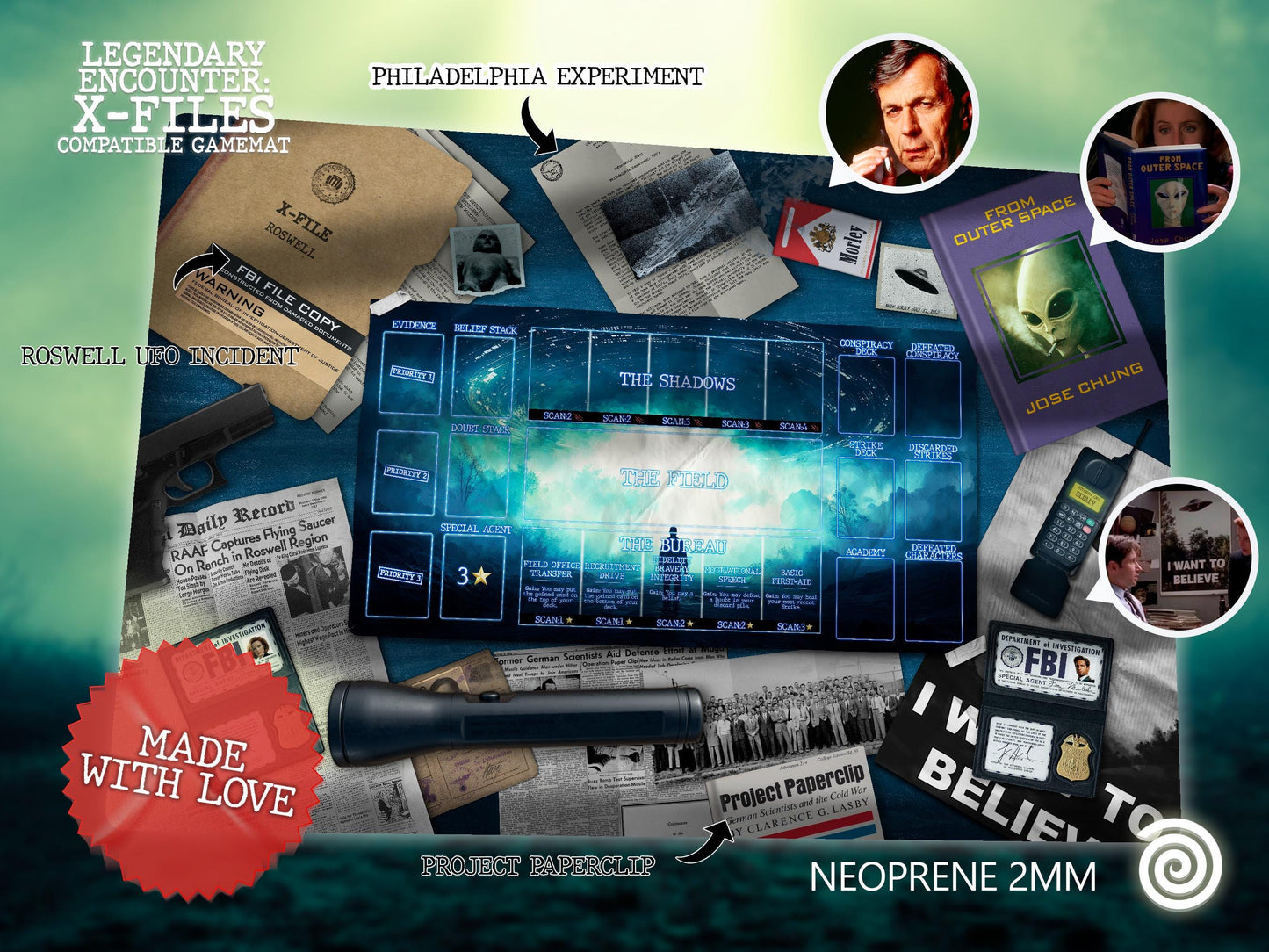 Playmat Legendary Encounters: X FILES DBG Compatible Gamemat