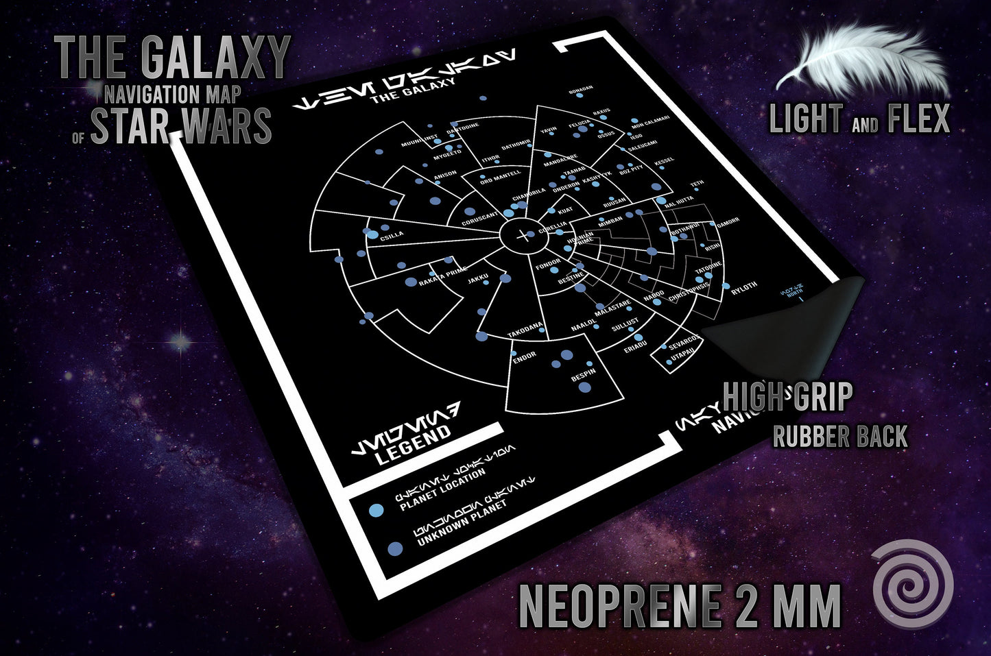 Tapete con el mapa de navegación de la Galaxia ( basado en Star Wars / Era de la Rebellion)