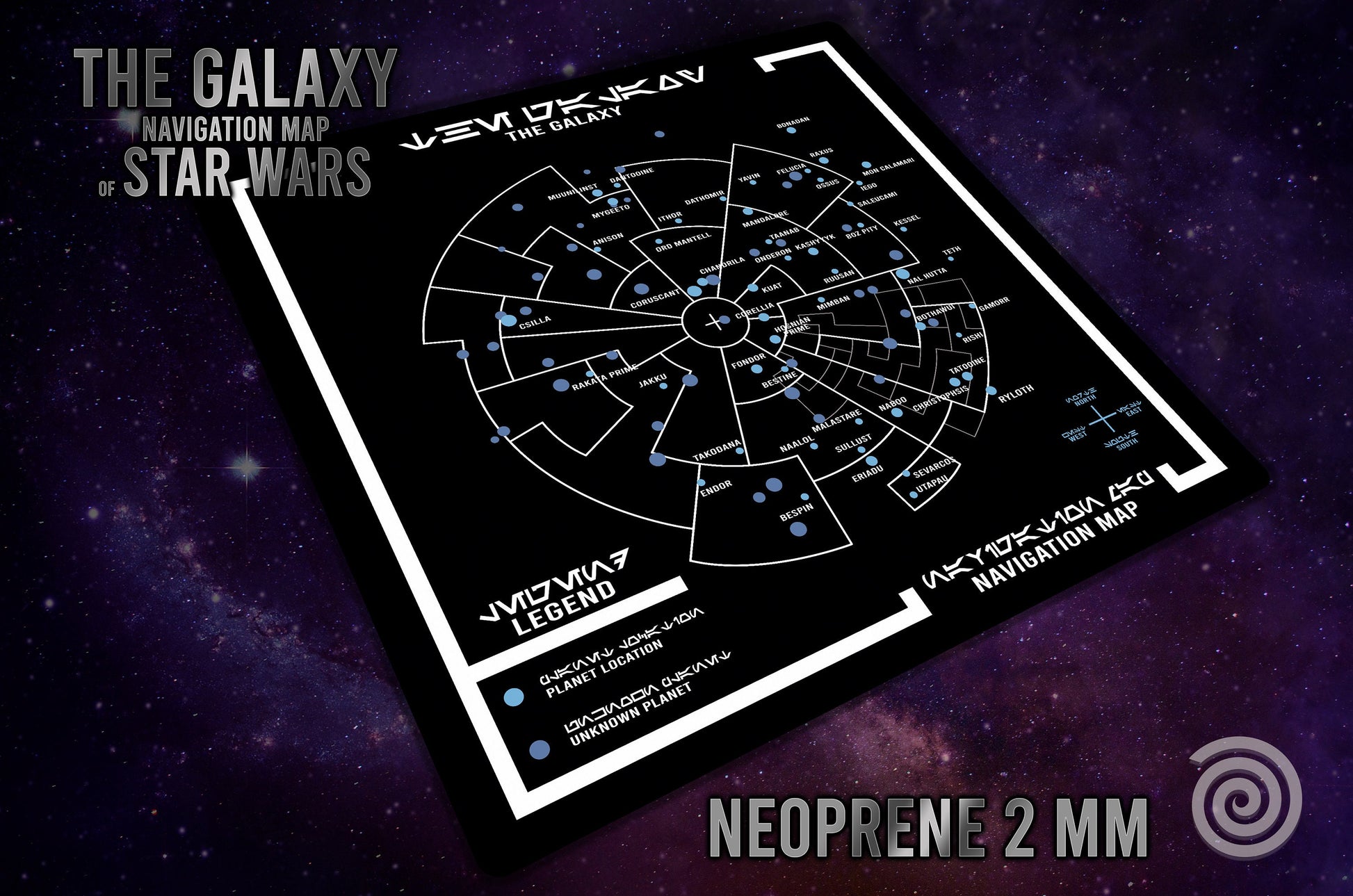 Tapete con el mapa de navegación de la Galaxia ( basado en Star Wars / Era de la Rebellion)