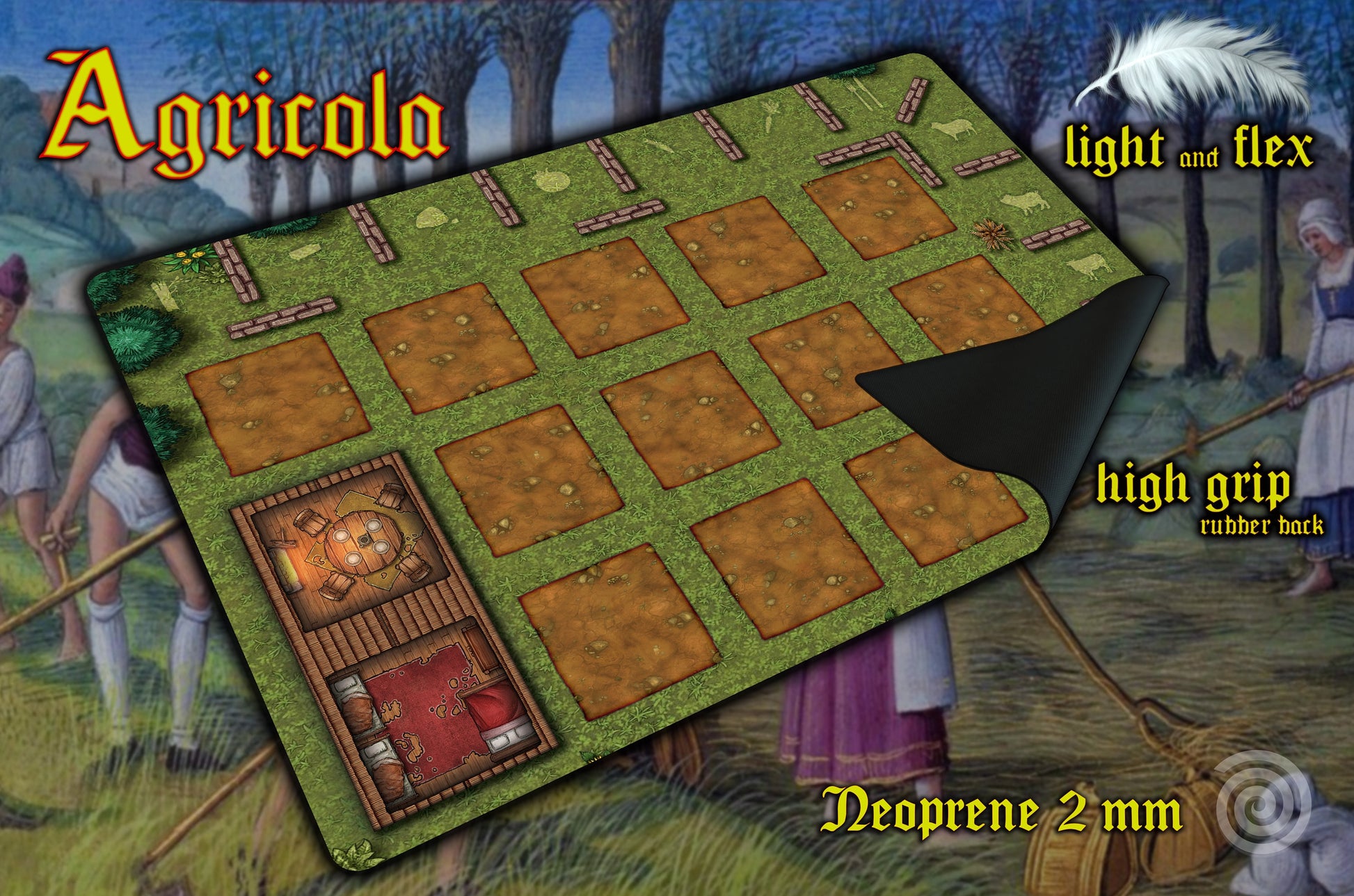 Tapete de jugador para Agricola ( 31 x 20 cm)