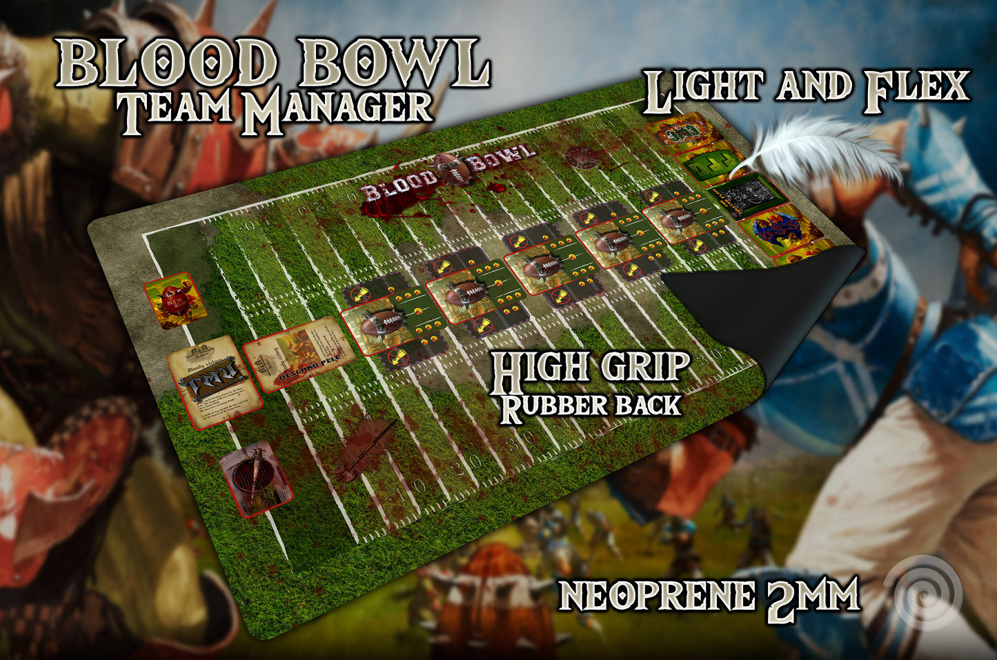 Tapete para Blood Bowl Team Manager (Hasta 5 jugadores)( 85 x 48 cm) UNOFFICIAL PRODUCT