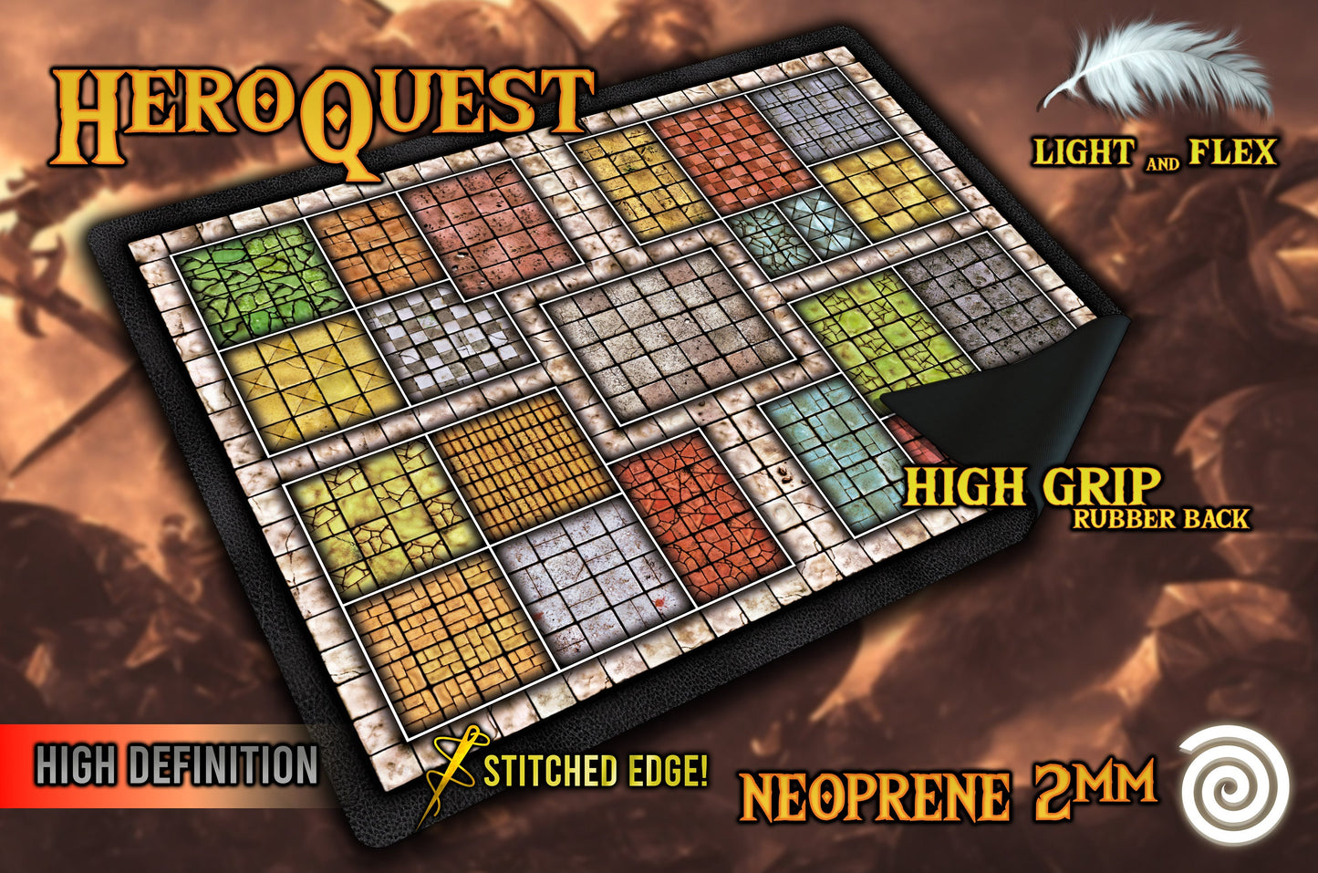 Tapete especial Remake para HeroQuest ( 2 pasillos)UNOFFICIAL PRODUCT