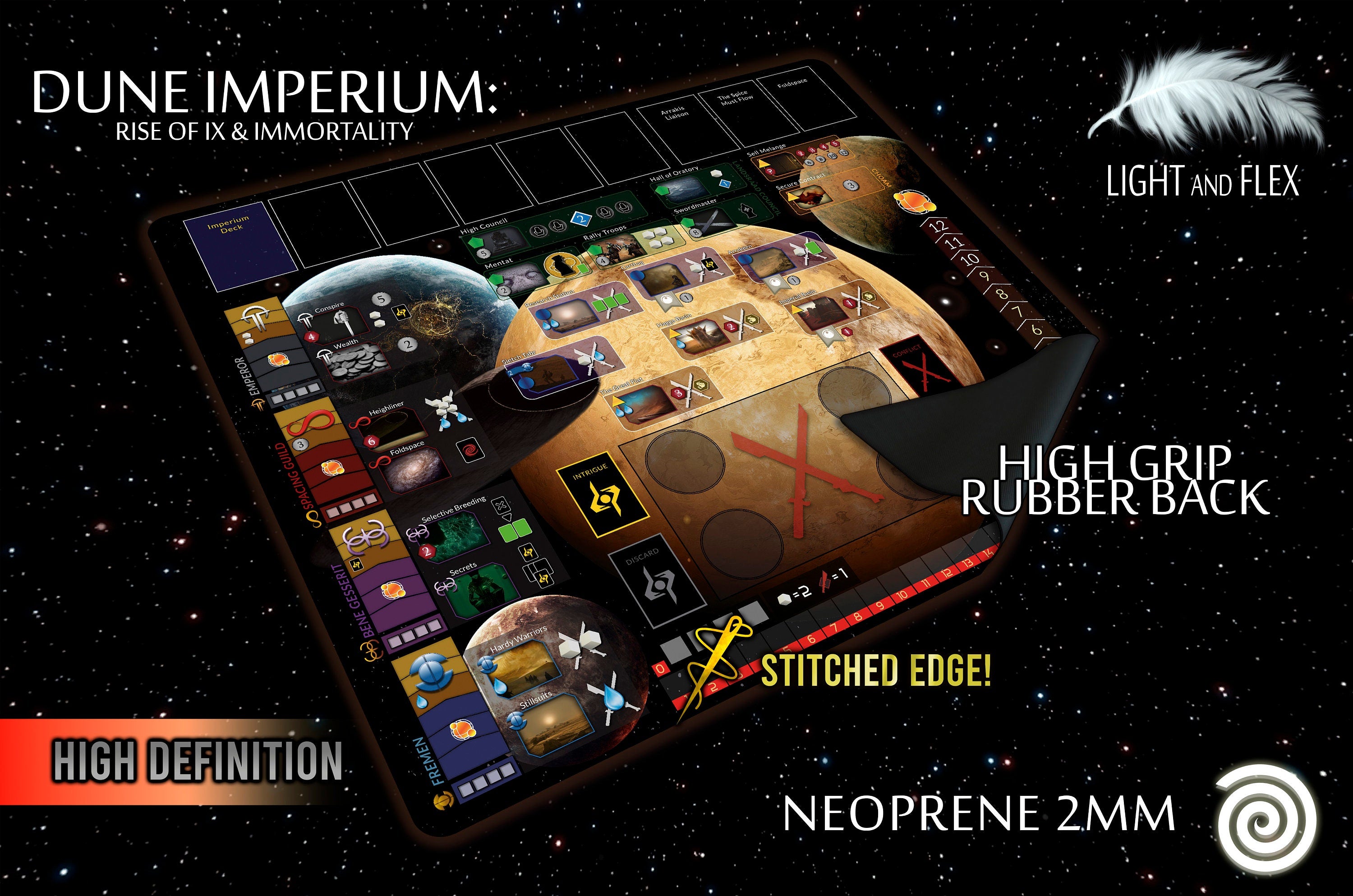 DUNE IMPERIUM: Rise of IX and Immortality compatible Gamemats